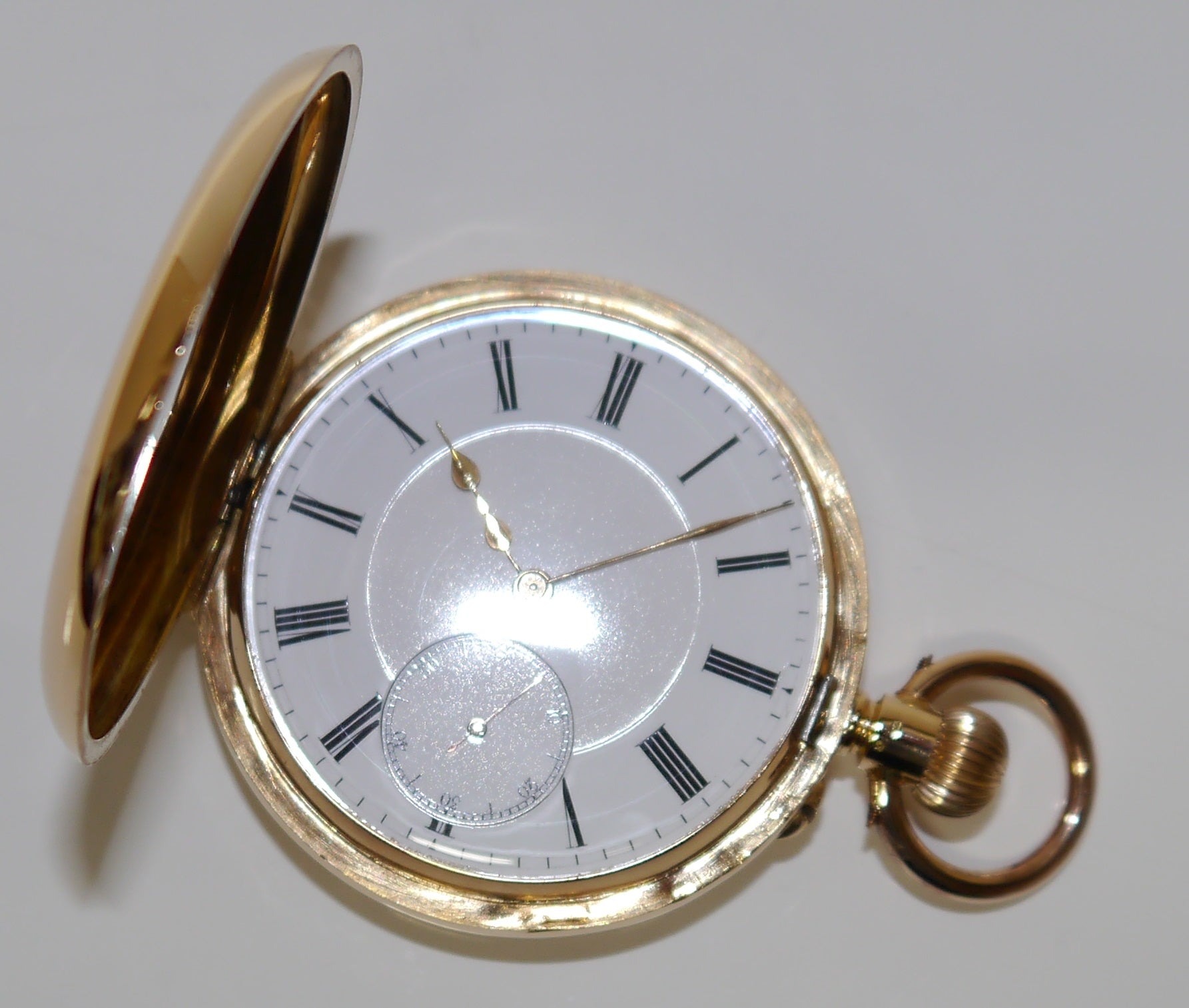 18ct Gold Antique Half Hunter Pocket Watch – ST Hopper