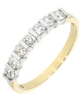 18ct Yellow Gold 0.50ct Diamond Half Eternity Ring