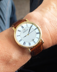 Mens Gold PVD Herbelin Classic Watch on Leather Strap