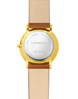 Mens Gold PVD Herbelin Classic Watch on Leather Strap