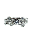 Platinum 0.57ct 3 Strand Diamond Bubble Ring