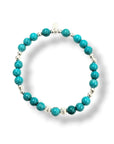 Sterling Silver & Turquoise Seas Dollie Jewellery Stacking Bracelet