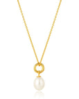 Gold on Sterling Silver Claudia Bradby Unita Organic Pearl Pendant and Chain