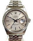 Mens Steel Rolex DateJust Perpetual Watch on Bracelet