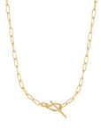 Gold Vermeil Ania Haie Knot T Bar Chain Necklace