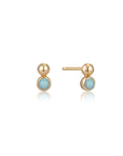 Gold Vermeil Ania Haie Orb Amazonite Stud Earrings